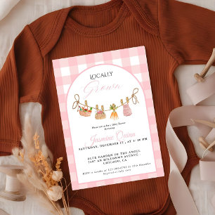 Invitation Baby shower Fille née localement Baby sprinkle