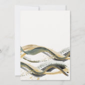 Invitation Baby shower fille or naturel abstraite aquarelle (Dos)