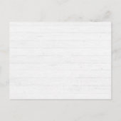 Invitation Baby shower fille ours en bois blanc (Dos)