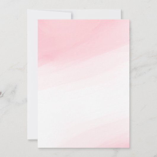 Invitation Baby shower fille ours en peluche (Dos)