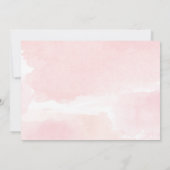 Invitation Baby shower fille ours en peluche rose fleuri (Dos)