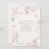 Invitation Baby Shower Fille Papillon (Dos)
