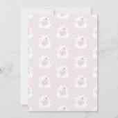 Invitation Baby Shower Fille Papillon Rose (Dos)