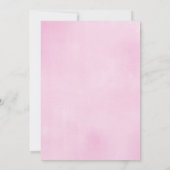 Invitation Baby shower fille parapluie rose et or (Dos)