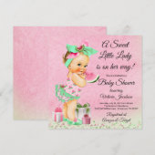 Invitation Baby Shower Fille Pastèque (Devant / Derrière)