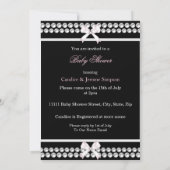Invitation Baby shower fille perles roses Black Ethnic (Dos)