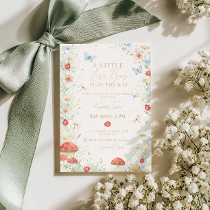 Invitation Baby Shower Fille Petit Insecte de l'Amour