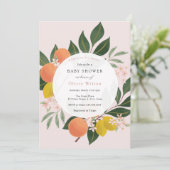 Invitation Baby shower fille petite Cutie (Debout devant)