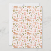 Invitation Baby shower fille petite fille (Dos)