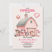 Invitation Baby shower fille petite fille (Devant)
