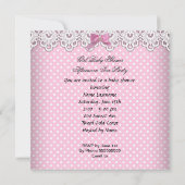 Invitation Baby shower Fille Pink Baby Teacup Cupcake 2 (Dos)