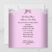 Invitation Baby shower Fille Pink Baby Teacup Cupcake 2 (Dos)