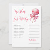 Invitation Baby shower fille Pop Gâteau rose Voeux pour bébé (Devant)