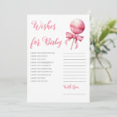 Invitation Baby shower fille Pop Gâteau rose Voeux pour bébé (Debout devant)