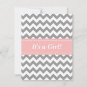 Invitation Baby shower Fille - Princesse Bébée à couronne ros (Dos)