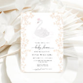 Invitation Baby shower fille princesse de cygne