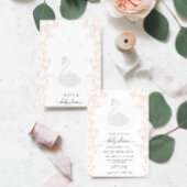 Invitation Baby shower fille princesse de cygne