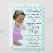 Invitation Baby shower fille princesse Diamonds Pearls (Devant)