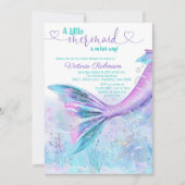 Invitation Baby Shower Fille Queue de Sirène (Devant)