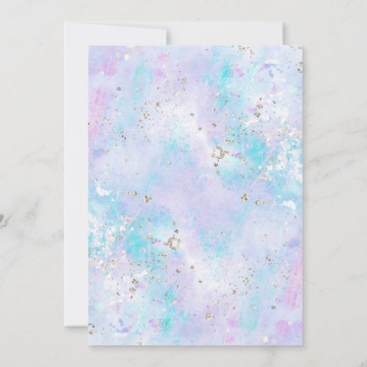 Invitation Baby Shower Fille Queue de Sirène (Dos)