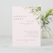 Invitation Baby shower Fille Rose (Debout devant)