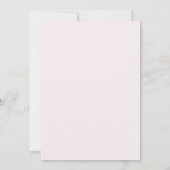 Invitation Baby shower Fille Rose (Dos)