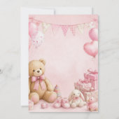 Invitation Baby Shower Fille Rose (Dos)