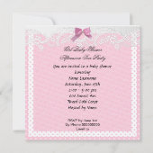 Invitation Baby shower fille rose bébé Teacup Cupcake Blonde (Dos)