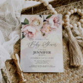 Invitation Baby shower Fille Rose Blush