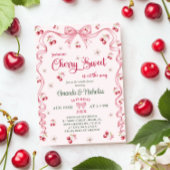 Invitation Baby shower Fille Rose cerise