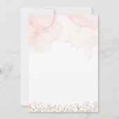 Invitation Baby shower fille rose et or (Dos)