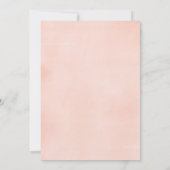 Invitation Baby shower fille rose et or floral (Dos)