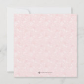 Invitation Baby Shower Fille Rose Noir Dentelle Perles (Dos)