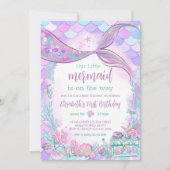 Invitation Baby shower fille sirène (Devant)