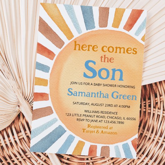 Invitation Baby-Shower Fille Sunshine