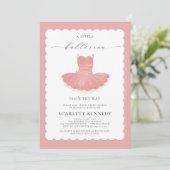 Invitation Baby shower fille Tutu rose (Debout devant)