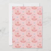 Invitation Baby shower fille Tutu rose (Dos)
