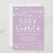 Invitation Baby shower fille Twinkle Stars (Devant)
