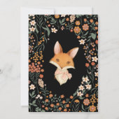 Invitation Baby shower fille Woodland Fox (Dos)
