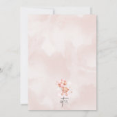 Invitation Baby shower Filles Ours Teddy (Dos)