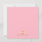 Invitation Baby shower Filles Woodland Fox (Dos)