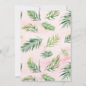 Invitation Baby shower Flamant rose (Dos)