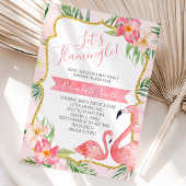 Invitation Baby-Shower Flamant Rose