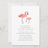 Invitation Baby shower Flamant rose (Devant)