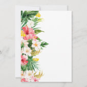 Invitation Baby shower Flamant rose Aloha rose (Dos)