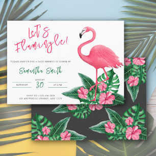 Invitation Baby shower Flamant rose - Flamingle !