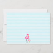 Invitation Baby shower Flamant rose rose (Dos)