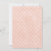 Invitation Baby shower Flamant rose rose or (Dos)