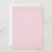 Invitation Baby shower Flamant rose Tropical Gold Confetti (Dos)