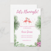 Invitation baby shower flamingo (Devant / Derrière)
